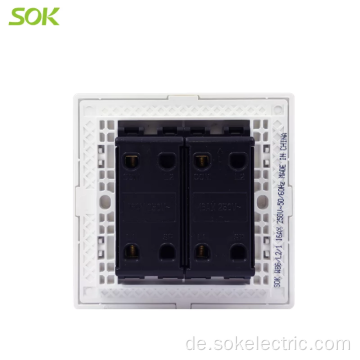 16A250V 2Gang 1Way Switch elektrischer Schalter CE-Schalter